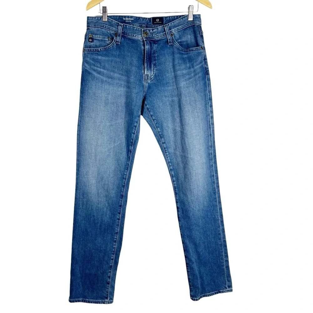 AG Adriano Goldschmied The Graduate Tailored Leg Men's Jeans 32 X 34 Medium Wash